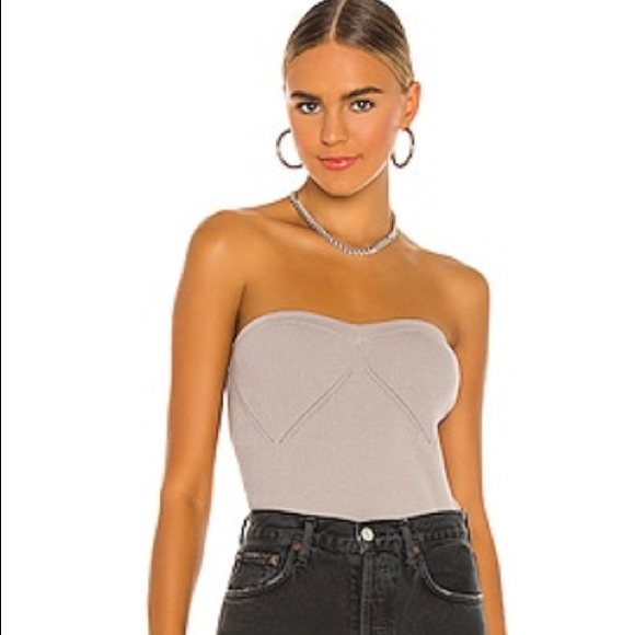 525 America Tops - Fashion rib corset top